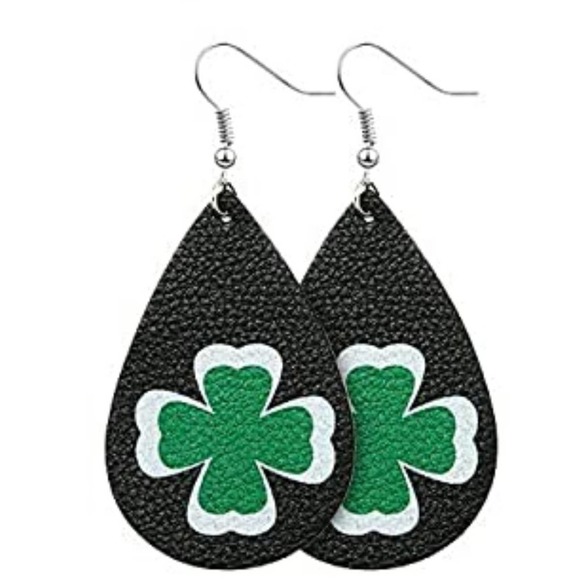 5/$25  St. Patricks Day Earrings St Patricks Day Green Jewelry Shamrock Earrings - Picture 1 of 8